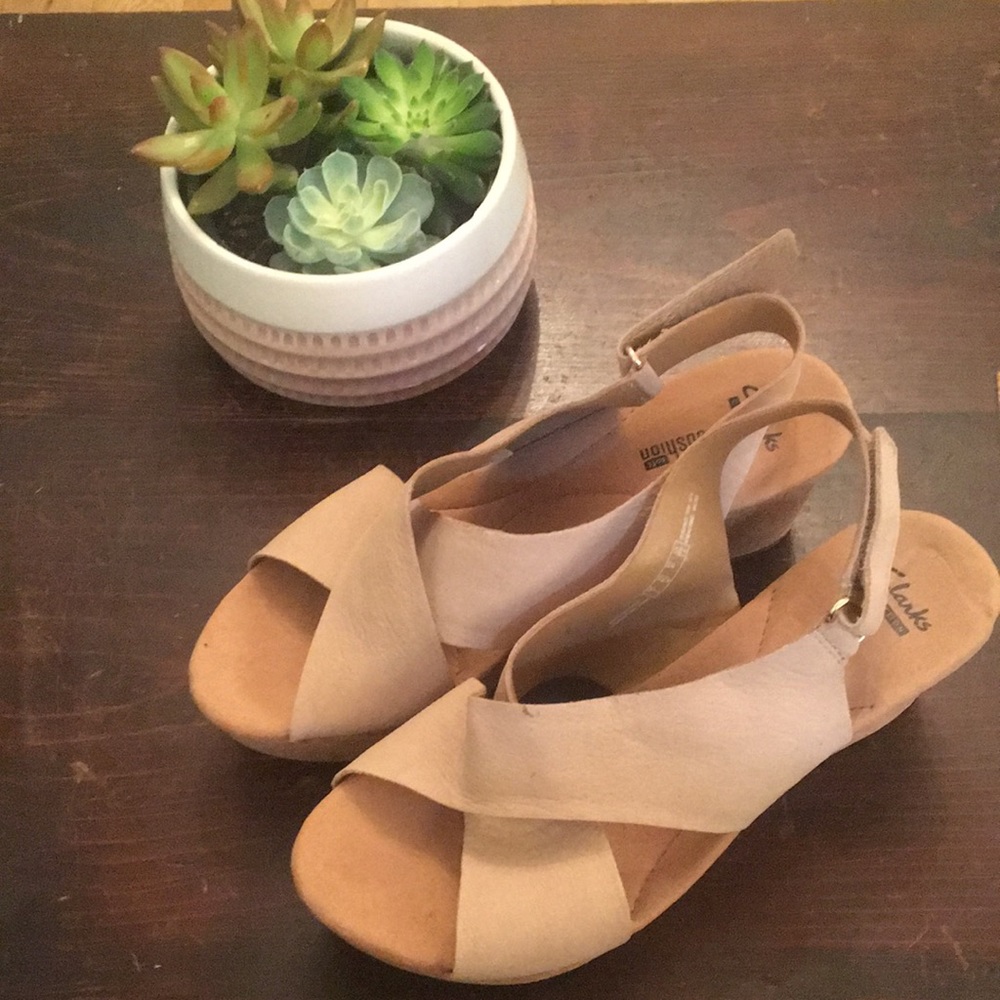 Clarks Annadel Wedge Suede Slingback